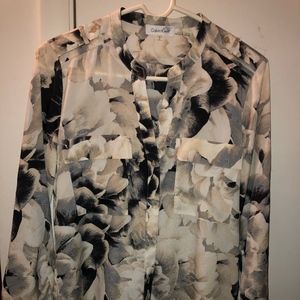Calvin Klein floral print blouse